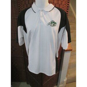 Mens Arctic Cat Polo Shirt Size XL White Black Snowmobile Golf Shirt